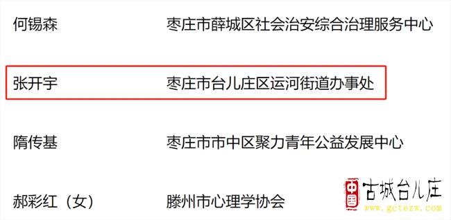 【喜报】台儿庄一人荣获第六届齐鲁和谐使者荣誉称号