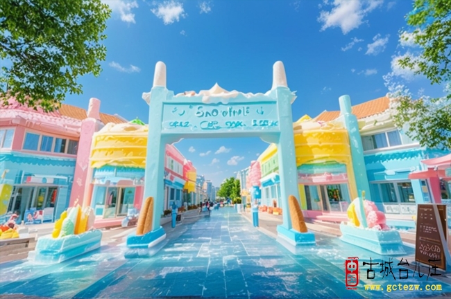 台儿庄古城变身冰淇淋（图）