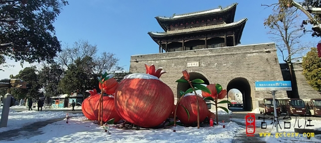 雪映花灯韵满古城 台儿庄绘就冬日绝美画卷（图）