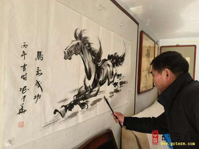 墨香迎新春 丹青绘华章丨台儿庄阳光家园墨香斋迎新春笔会（图）